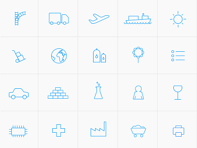 Icon set icon design icons logistic transport web website