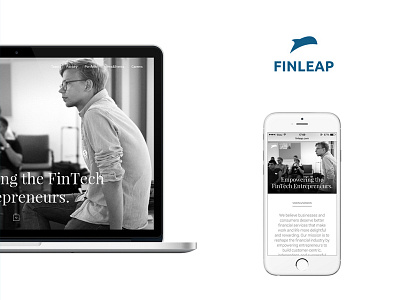 Responsive Website for Finleap clean finleap fintech minimal mobile responsive startup website