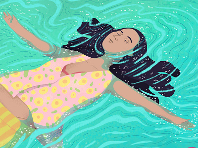 Postpartum bubbles design detail floating illustration illustrator mother motherhood photoshop postpartum sea summer water women