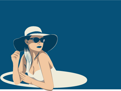 A la piscine - suite illustration vector