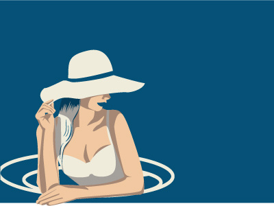 A la piscine - fin illustration vector