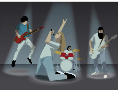 Rock Musicians illustration vector vector art