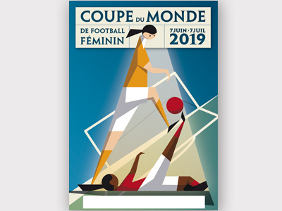 Affiche - Coupe du monde de football feminin illustration vector vector art