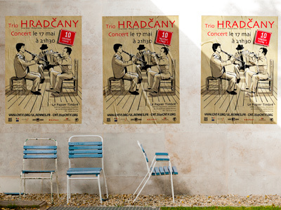 Montage affiche Hradcany illustration photomontage poster vector art