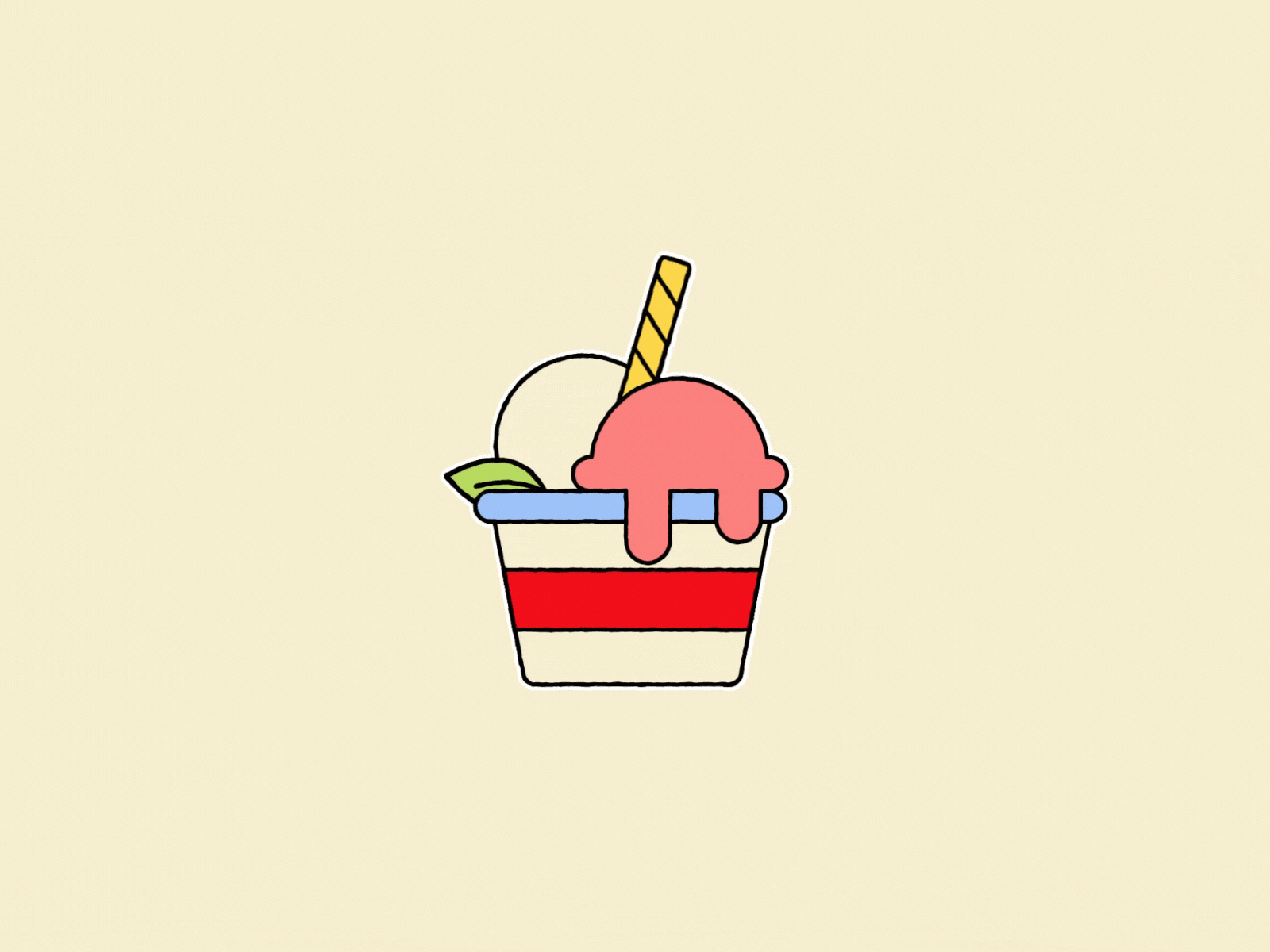 Ice cream 🍦 after effect animation design giphy ice cream sticker stickers
