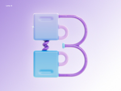 Letter B 36daysof-b 36daysoftype 3d b design gradients letterb letters typedesign
