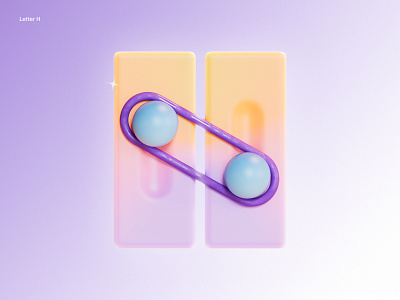 Letter H 36daysof h 36daysoftype 3d gradients graphic design h letterh letters typedesign