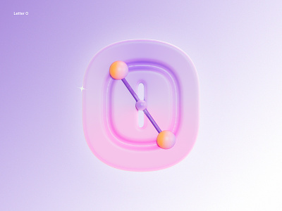 Letter O 36daysoftype 3d gradient graphic design illustration lettero letters o redshift typedesign