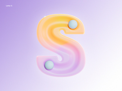 Letter S 36daysoftype 3d design gradient graphic design letters redshift s typedesign