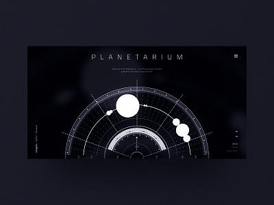 Planetarium Web/HUD after effects dark fui galaxy hud minimal planets solar ui web