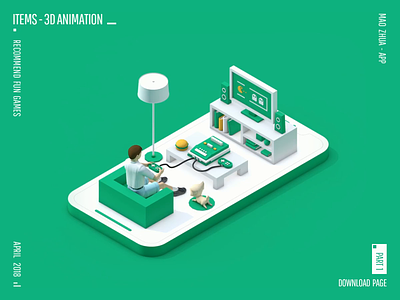 MAO ZHUA - APP 3D ANIMATION 3d animation c4d design icon poster ui web web design