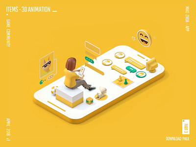 MAO ZHUA - APP 3D ANIMATION animation app c4d design icon poster ui web web design