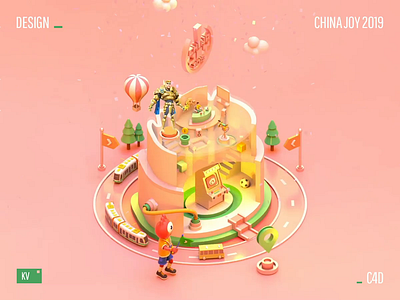 Sina Games China Joy 2019 Animation 3d animation c4d design icon poster ui