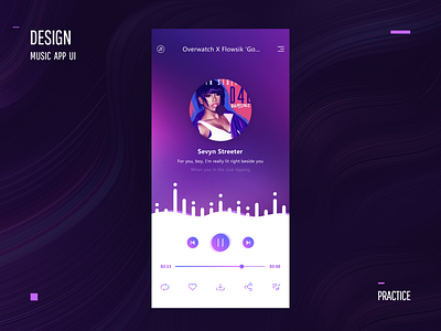 music app ui practice design icon poster ui