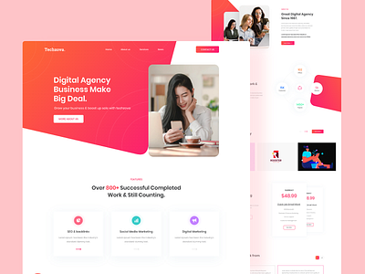 Digital Agency landing page behance drawing dribbble landing design landing page design landing pages landingpage ui design uiux