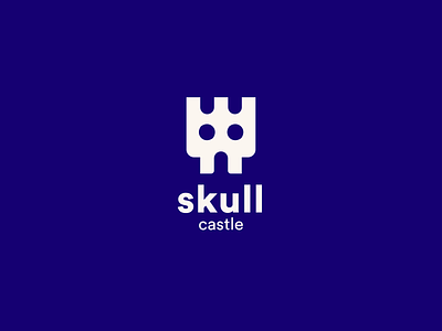 Skull Castle art behance branding castle castle logo dribbble logo minimal minimalist simple sketch skull skull logo