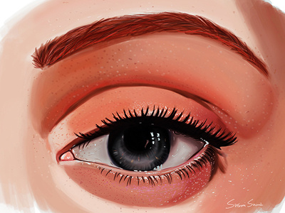 DIGITAL PAINTING EYE art behance design digital illustration ui