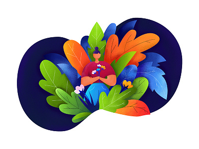 FLOWER GIRL art behance design dribbble illustrator