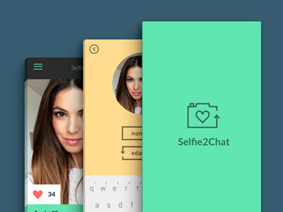 Selfie app chat design development selfie