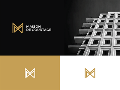 Maison De Courtage branding design flat icon logo