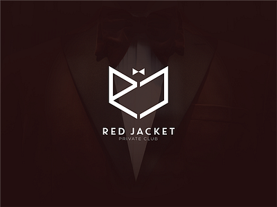 Red Jacket branding design flat icon logo