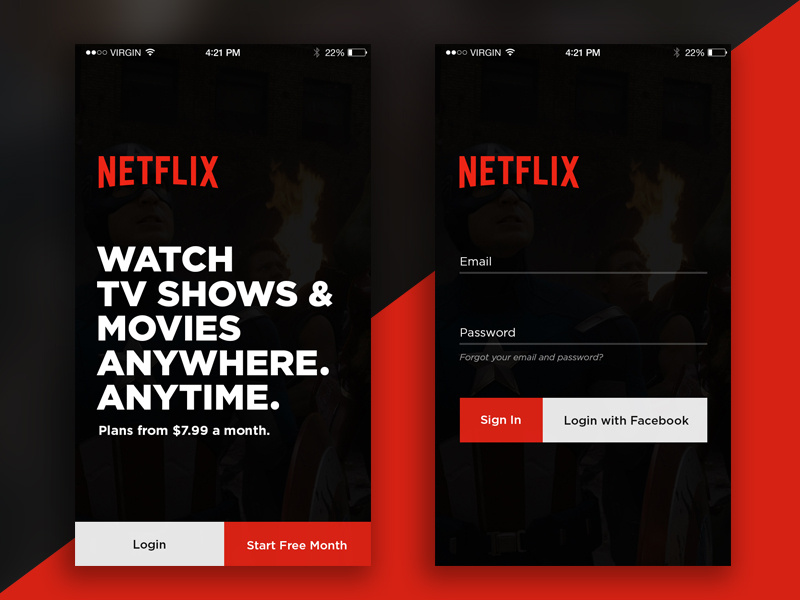 Netflix Login Page by Chidozie Acey on Dribbble