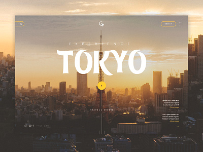 Go Tokyo Traveling Site country explore food hero japan one pager tokyo travel ui website