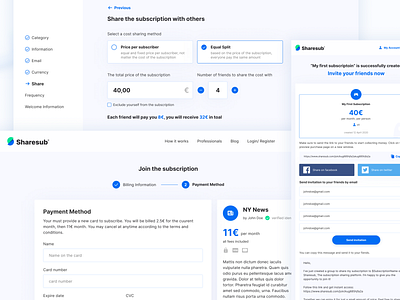 Sharesub form design by Yifan Ding ⛵ on Dribbble