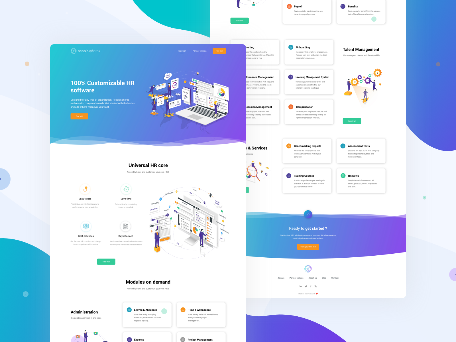 Peoplespheres Web Design solution page by Yifan Ding ⛵ on Dribbble