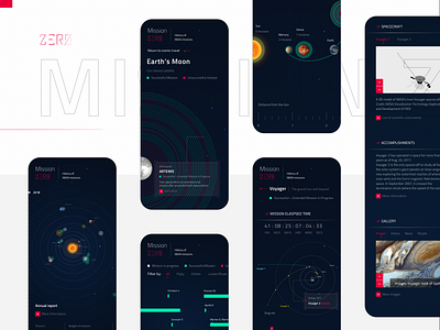 NASA | Mission ZERO - App design app cosmic data visualization mission nasa planet planets space space travel zero