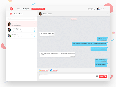 Chat/Message Screen message product design ui uidesign ux ux design web