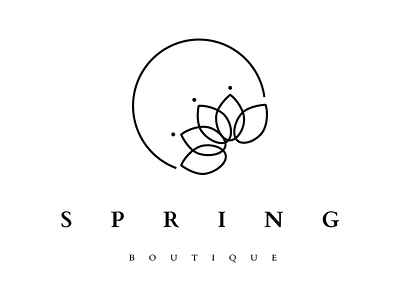 Spring beauty boutique logo design logo lotype