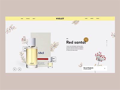 Violet. Main banner animation banner beauty cs cart desktop ecommerce fashion motion perfume template ui ux webdesign website