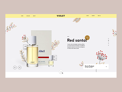 Violet. Home page template for CS-Cart beauty butterfly cs-cart design desktop ecommerce fashion flower home page illustration make up motion perfume store template ui ux webdesign