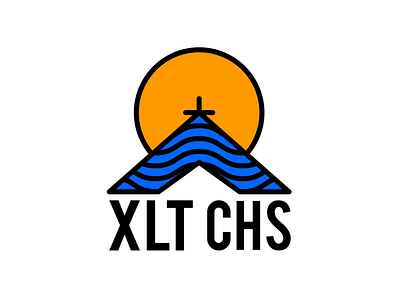 XLT CHS Logo acronym catholic christian eucharist logo ocean praise sun sunset vector worship