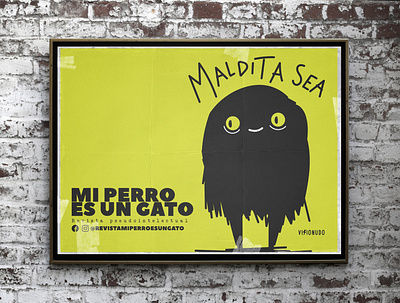 Maldita sea/Mi perro es un gato art branding cat character concept design illustration ilustracion vector visionudo