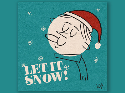 Let It Snow atomic design graphic design illustration mid century procreate retro upa