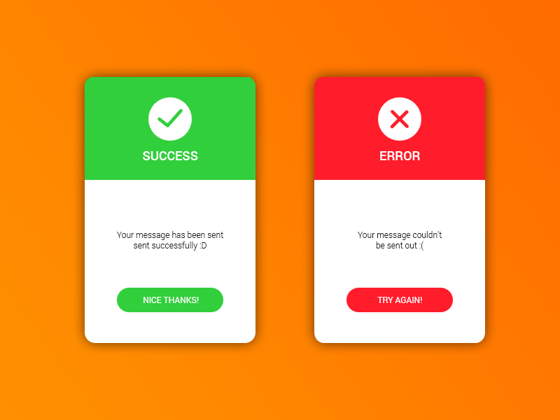 DailyUI 011 - Flash Message by Krystian Ignaczak on Dribbble