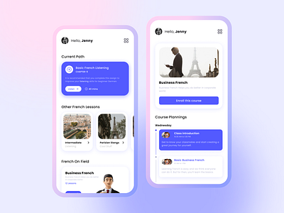 French Learning App Concept