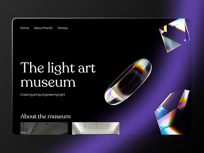 The Light Art Museum antiquity art artist design event exhibition gallery history homepage website landing page museum museum of art sculpture show ux ui virtual museum web web design website