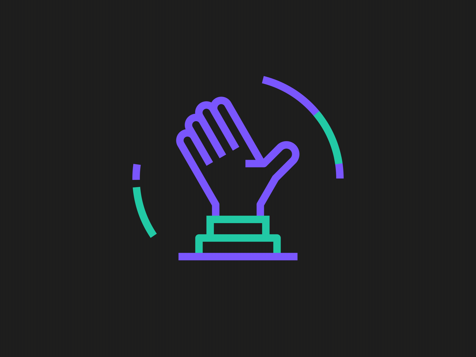 Hand - UI animation animated icon bye gif goodbye graphicdesign gui hand icon icon animation iconography illustration line icon modal ui ui ux ui animation ui element waving