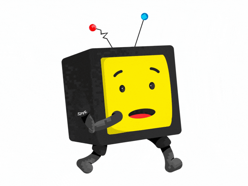 TV Guy 2d after affects animation box cartoon character cube design gif glitch graphic design illustration logo motion motion graphics rigging screen square enix tv walkcycle