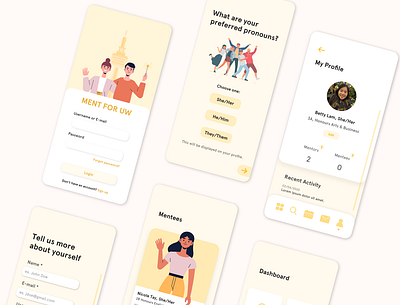 Ment for UW app design illustration ui ux ux ui