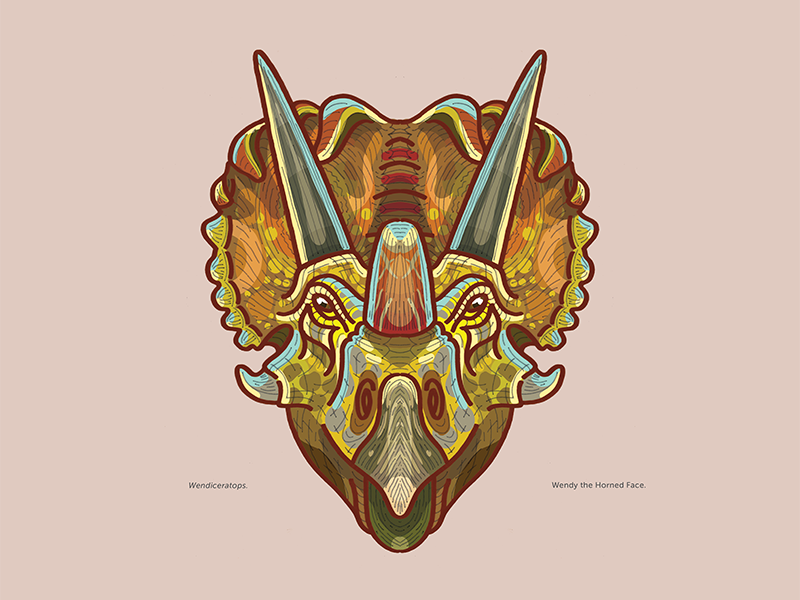 Ceretops: Wendiceratops ceratopsian dinosaur illustration