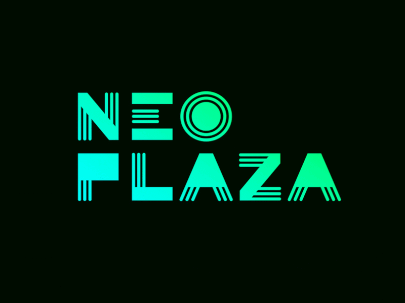Neo Plaza / logo branding gradient gradients identity identity mall mall identity neo neon neon colors neon lights type type design typeface визуальная идентификация