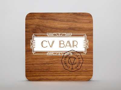 CV BAR / Coaster design bar branding coaster coaster design identity logo speakeasy speakeasy bar визуальная идентификация