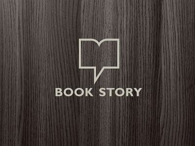 Book story logo book book store bookstore chain logo chat bubble communication identity logo tell визуальная идентификация