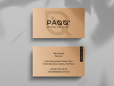 PAQQ - business card branding business card design eco eco friendly eco pack identity logo stationery разработка логотипа