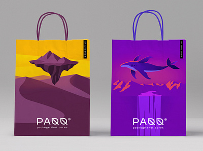 PAQQ - Paper bag branding craft craftpack eco pack ecofriendly identity illustration leaf logo paper bag paqq визуальная идентификация пакет разработка логотипа эко