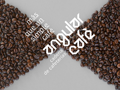 Angular Café logo angular angular cafe barista black coffee café coffee beans font geometric vadimpaschenko